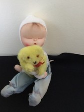 Shackman vintage 1957 coccolone bambino addormentato con orsacchiotto Giappone