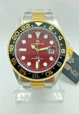 OROLOGIO UOMO LORENZ DIVER ORO ACCIAIO DATARIO GHIERA GIREVOLE QUADRANTE BORDO'