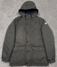 Giacca North Sails uomo grande blu puffer coat caldo inverno pelliccia pesante cappuccio parka