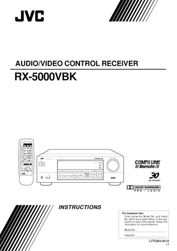 Jvc 5000vbk ricevitore - jvc, rx-5000vbk