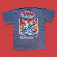 Yu-Gi-Oh ! Y2k vintage T Shirt Size L Grey Trading Card Game Hobby League Champ