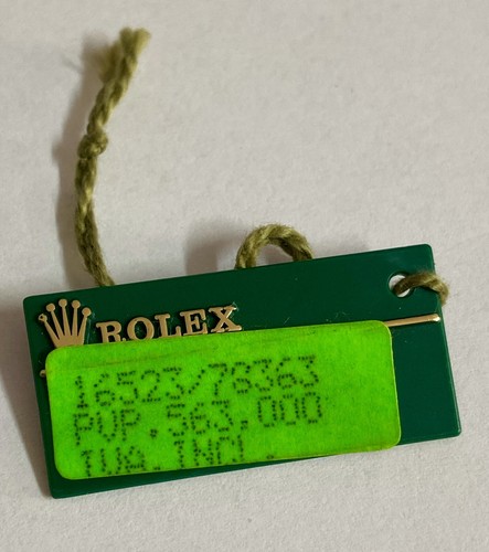 Rolex green tag hangtag - tag,