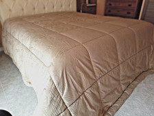 Trapunta invrenale Piumone matrimoniale DAVID HOME in velluto FIABA color sabbia