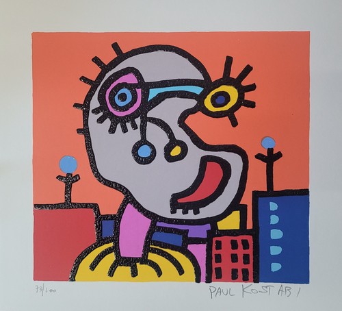 Paul kostabi serigrafia - paul,
