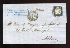 Italia 1862 piego centesimi - piego,