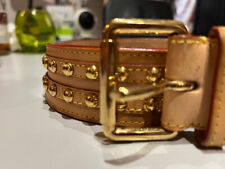 Cinta Louis Vuitton - pelle chiara con borchie 