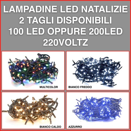 Luci natale led 100 - da, a