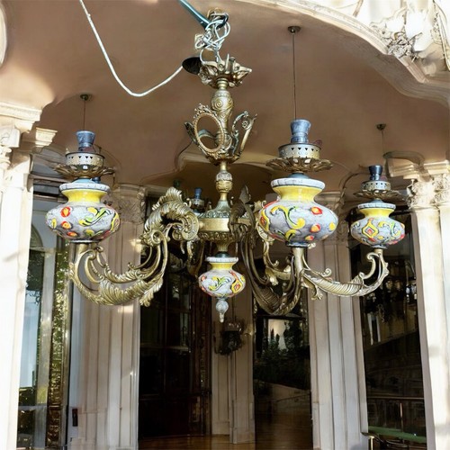 Lampadario luci bronzo - lampadario, 6