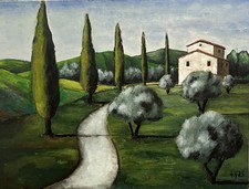 dipinto olio “campagna