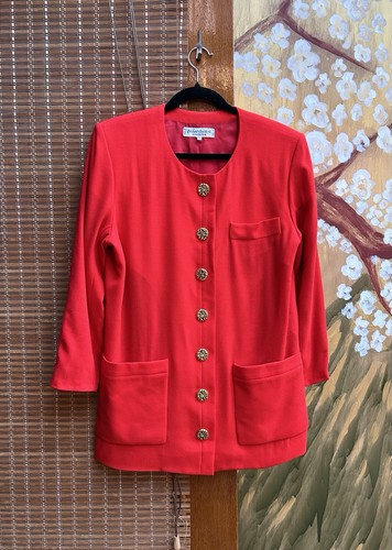 Giacca blazer lana rosso yves - rosso,