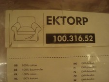 Coprisedia IKEA EKTORP poltrona Ektorp IDEMO BEIGE coprisedia cotone 100.316.52