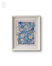 Quadro dipinto a mano - acquarelli - Fiori Di Campo. 15x20cm