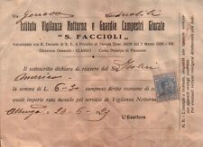 1929 " ISTITUTO DI VIGILANZA NOTTURNA e GUARDIE GIURATE " FACCIOLI ALASSIO
