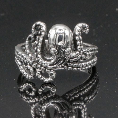 Anello kraken polpo - polpo, biker