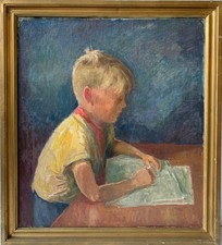 Dipinto A Olio Con Monogramma