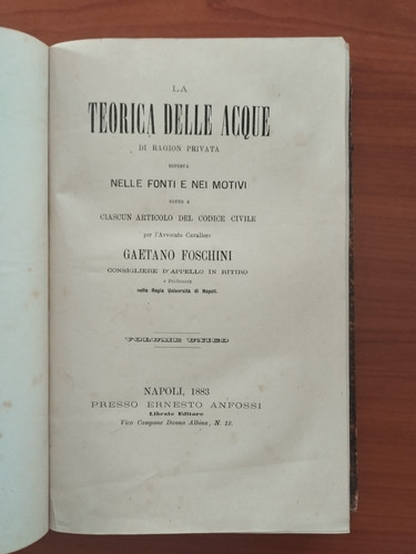 Teorica delle acque di - teorica,