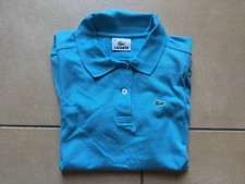 LACOSTE POLO MAGLIA MAGLIETTA DONNA AZZURRA 94% COTONE 6%ELASTENE PERFETTA tg 42