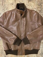 Stewart Giacca Jacket Pelle Marrone Imbottita Tg XL Modello Baracuta Made Italy