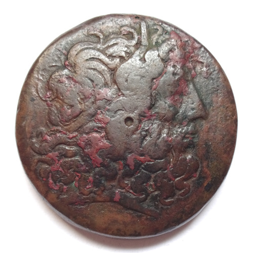 Moneta greca tolemy iii - moneta,