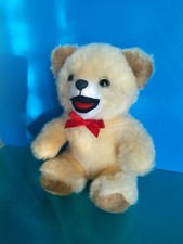 "COCCOLINO" peluche vintage, colore giallo chiaro, altezza 13 cm.