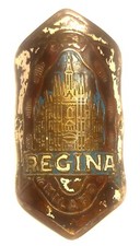 REGINA MILANO FREGIO STEMMA BICI EPOCA BICICLETTA HEAD BADGE BICYCLE