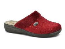 Inblu Ciabatta Chiffon con morbida finitura in ecopelliccia, Donna -016 (Bordeau