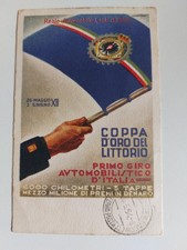 AUTOMOBILISMO COPPA D'ORO DEL LITTORIO 1934 ILLUSTRATORE CAPITANI RACI 