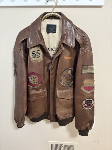 Giacca pelle marrone - , avirex
