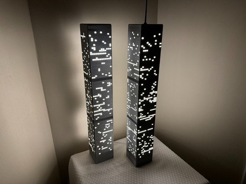 Modello illuminato twin towers - twin,
