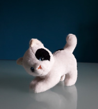 "TRUDI" peluche vintage, "Gatto", colore bianco e nero, altezza 16 cm.