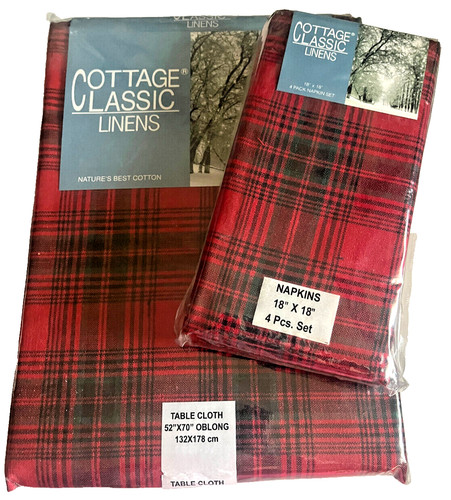 Tovaglia natalizia plaid rosso - natalizia,