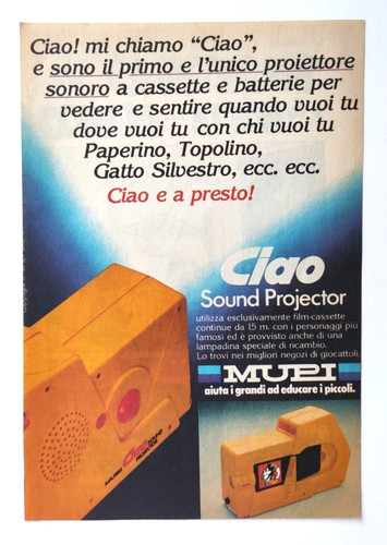 Pubblicita proiettore sonoro - pubblicita',