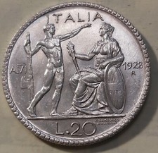 20 LIRE 1928 LITTORE ANNO VI