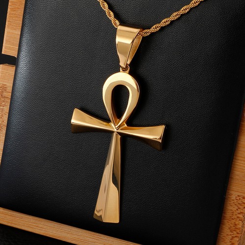 Collana uomo grande - oro, croce