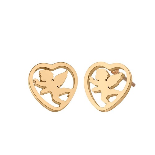 Orecchini angelo cuore oro