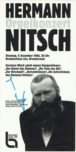 Autografo hermann nitsch - hermann, in