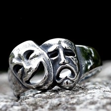 😭🙂 Anello Acciaio Pianto