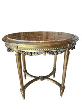 Antico tavolino ovale legno