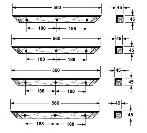 Binario legno guida pistone - in,
