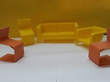 BARBIE MATTEL SEDIE DIVANO SEDIA PER CASA CON ASCENSORE TOWNHOUSE VINTAGE 