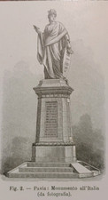 stampa antica PAVIA MONUMENTO