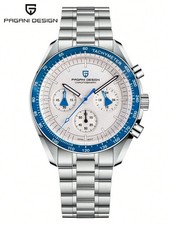 Pagani Design 1701 42mm Moon Chronograph Lumin AR lunetta blu zaffiro Seiko VH63