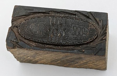 Spilla blocco stampa legno - spilla,