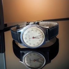 Orologio Vintage Bieri Anger 17 Rubis Stile Militare Orologio Da Polso Svizzero-Ha Bisogno Di Riparazione 