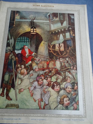 Scena illustrata natale - scena, illustrata-natale