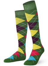 Mysocks Calzini Unisex Al Ginocchio Lunghi Argyle Finissimo Cotone Pettinato