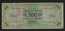 500 LIRE AM BILINGUE 1943