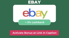 EBay Mega Cashback 3% + 10€ Bonus Leggere Descrizione 100% Feedback Positivo