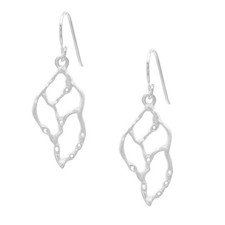 Silverly Orecchini Argento 925 Satinato Design Nautico Conchiglia Pendenti