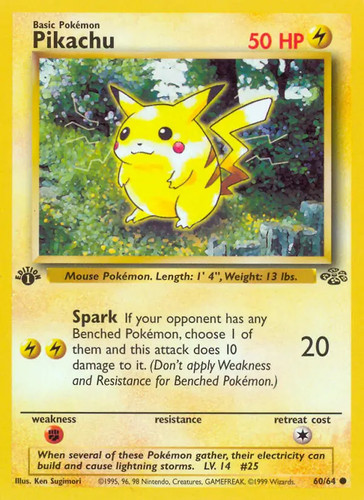 Pikachu pokemon - pikachu, 60/64
